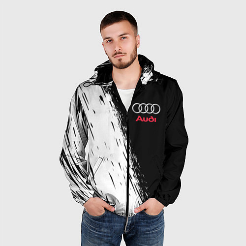 Мужская ветровка AUDI / 3D-Черный – фото 3