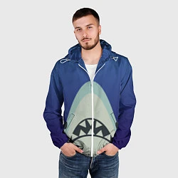 Ветровка с капюшоном мужская IKEA Shark, цвет: 3D-белый — фото 2