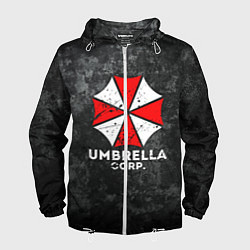 Ветровка с капюшоном мужская UMBRELLA CORP, цвет: 3D-белый