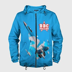 Ветровка с капюшоном мужская ВВС России, цвет: 3D-черный