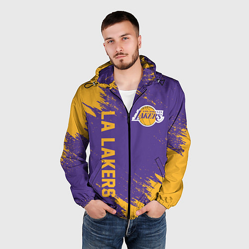 Мужская ветровка LA LAKERS / 3D-Черный – фото 3