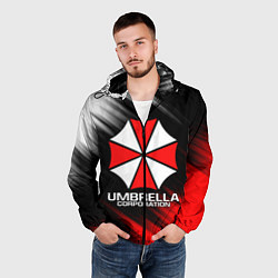 Ветровка с капюшоном мужская UMBRELLA CORP, цвет: 3D-черный — фото 2