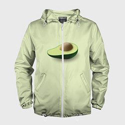 Ветровка с капюшоном мужская Авокадо, цвет: 3D-белый