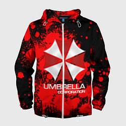 Ветровка с капюшоном мужская UMBRELLA CORP, цвет: 3D-белый