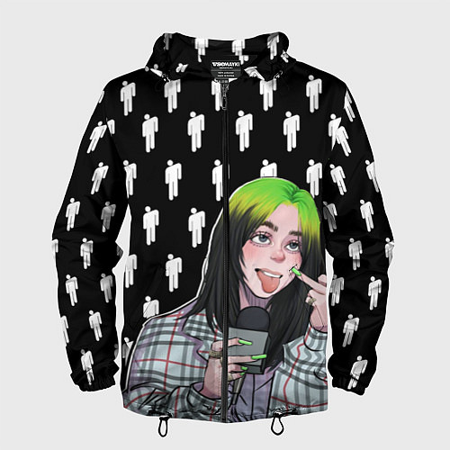 Мужская ветровка Billie Eilish / 3D-Черный – фото 1