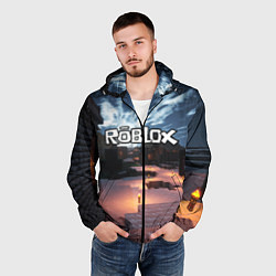 Ветровка с капюшоном мужская ROBLOX, цвет: 3D-черный — фото 2
