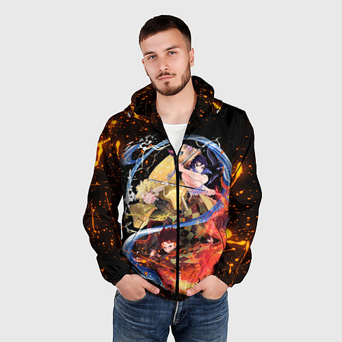 Мужская ветровка KIMETSU NO YAIBA / 3D-Черный – фото 3