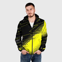 Ветровка с капюшоном мужская Bona Fide Одежда для фитнеcа, цвет: 3D-черный — фото 2