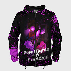Ветровка с капюшоном мужская FIVE NIGHTS AT FREDDYS, цвет: 3D-черный