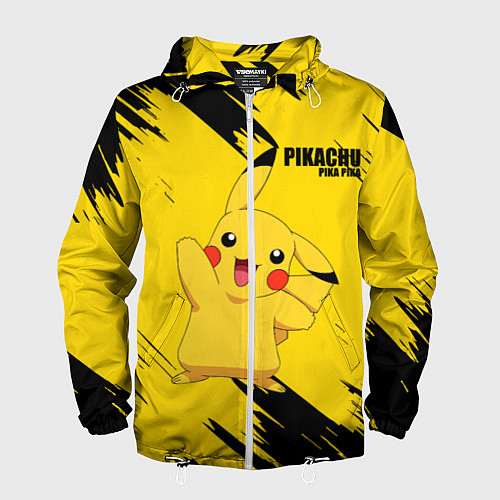 Мужская ветровка PIKACHU: PIKA PIKA / 3D-Белый – фото 1