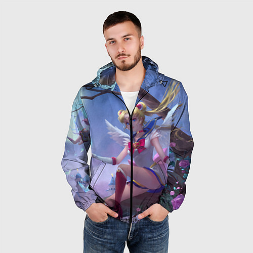 Мужская ветровка СЕЙЛОР МУН / 3D-Черный – фото 3