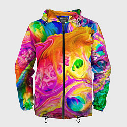 Ветровка с капюшоном мужская TIE DYE, цвет: 3D-черный