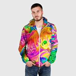 Ветровка с капюшоном мужская TIE DYE, цвет: 3D-белый — фото 2