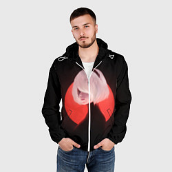 Ветровка с капюшоном мужская 2b Nier Black, цвет: 3D-белый — фото 2