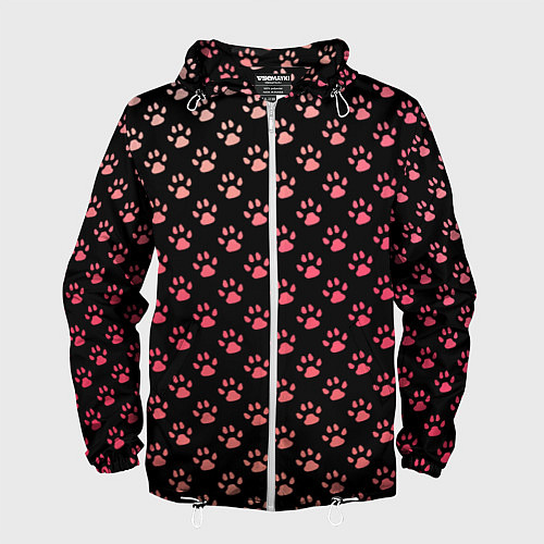 Мужская ветровка Лапки / 3D-Белый – фото 1