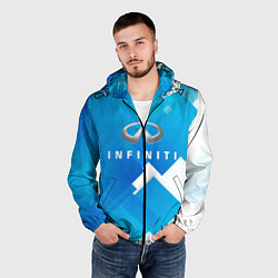 Ветровка с капюшоном мужская Infiniti, цвет: 3D-черный — фото 2
