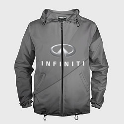 Ветровка с капюшоном мужская Infiniti, цвет: 3D-черный