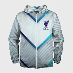 Ветровка с капюшоном мужская Liverpool F C, цвет: 3D-белый