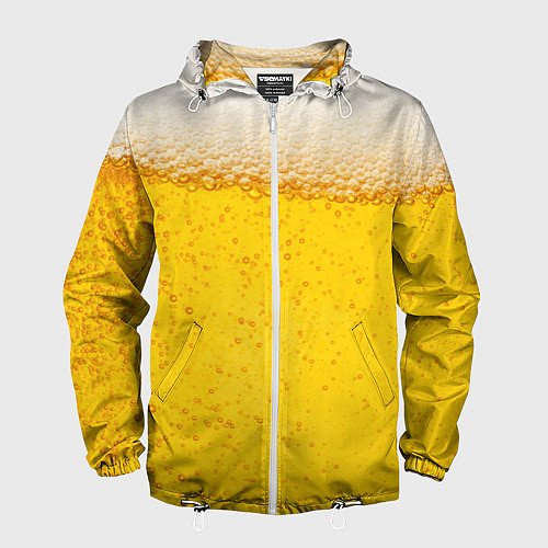 Мужская ветровка Пиво / 3D-Белый – фото 1
