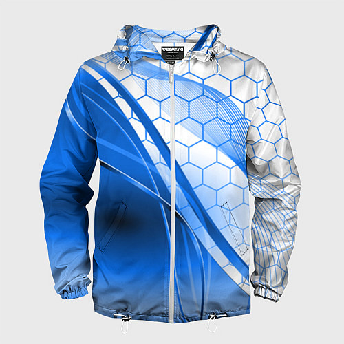 Мужская ветровка ABSTRACT BLUE / 3D-Белый – фото 1
