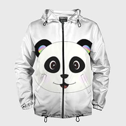 Ветровка с капюшоном мужская Panda, цвет: 3D-черный