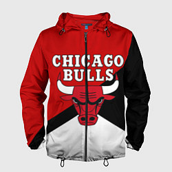 Ветровка с капюшоном мужская CHICAGO BULLS, цвет: 3D-черный