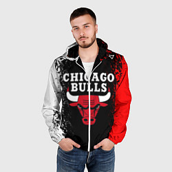 Ветровка с капюшоном мужская CHICAGO BULLS, цвет: 3D-белый — фото 2