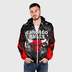 Ветровка с капюшоном мужская CHICAGO BULLS, цвет: 3D-белый — фото 2