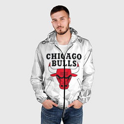 Ветровка с капюшоном мужская CHICAGO BULLS, цвет: 3D-черный — фото 2