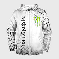 Ветровка с капюшоном мужская MONSTER ENERGY, цвет: 3D-белый