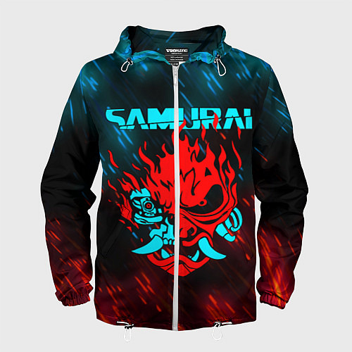 Мужская ветровка CYBERPUNK 2077 SAMURAI / 3D-Белый – фото 1