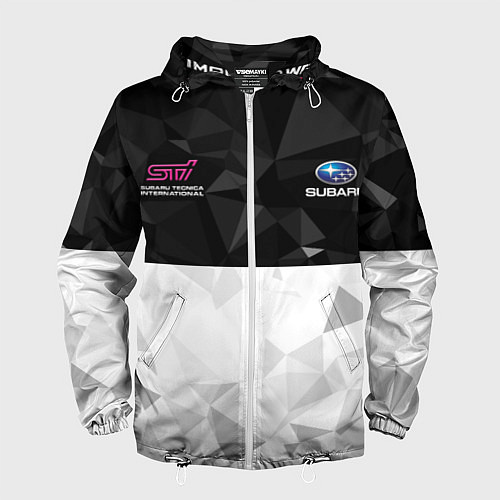 Мужская ветровка SUBARU WRX STI спина Z / 3D-Белый – фото 1