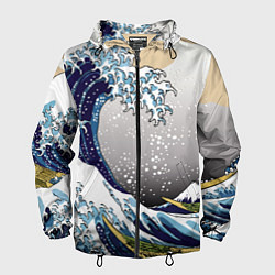 Мужская ветровка The great wave off kanagawa