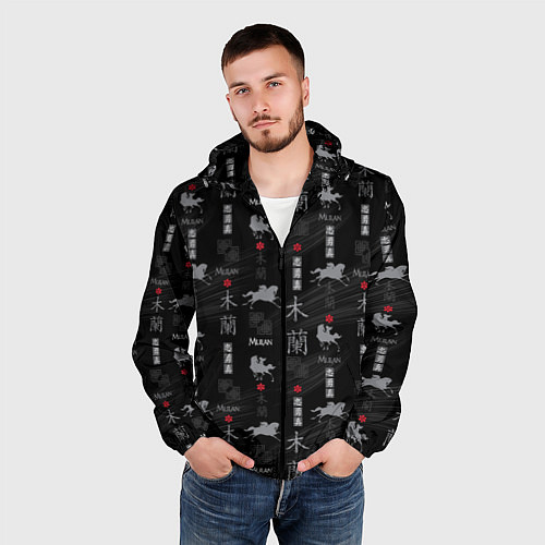 Мужская ветровка Mulan Black Pattern / 3D-Черный – фото 3