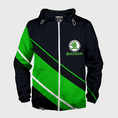 Мужская ветровка SKODA / 3D-Белый – фото 1