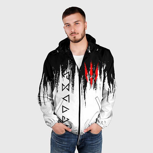 Мужская ветровка The Witcher / 3D-Черный – фото 3