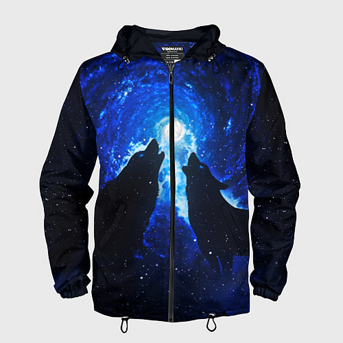 Мужская ветровка ВОЛКИ D / 3D-Черный – фото 1