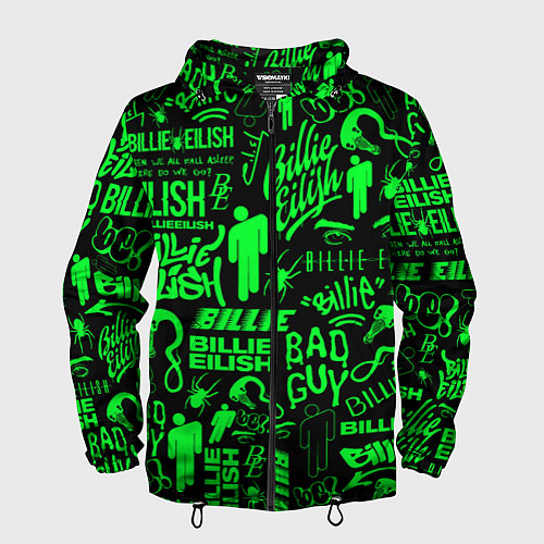 Мужская ветровка BILLIE EILISH БИЛЛИ АЙЛИШ / 3D-Черный – фото 1