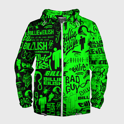 Мужская ветровка BILLIE EILISH БИЛЛИ АЙЛИШ / 3D-Белый – фото 1