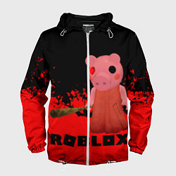 Ветровка с капюшоном мужская Roblox Piggy, цвет: 3D-белый