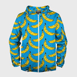 Ветровка с капюшоном мужская Go Bananas, цвет: 3D-белый