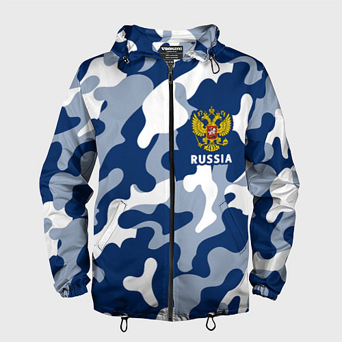 Мужская ветровка RUSSIA РОССИЯ / 3D-Черный – фото 1