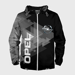 Ветровка с капюшоном мужская OPEL, цвет: 3D-белый
