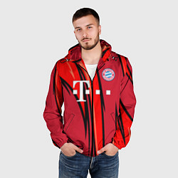Ветровка с капюшоном мужская ФК Бавария Мюнхен, цвет: 3D-черный — фото 2