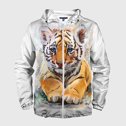 Мужская ветровка Tiger Art / 3D-Белый – фото 1