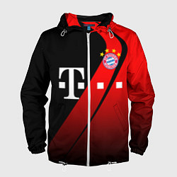 Ветровка с капюшоном мужская FC Bayern Munchen Форма, цвет: 3D-белый