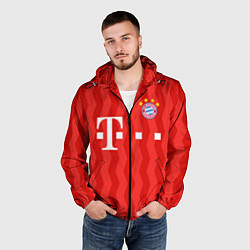 Ветровка с капюшоном мужская FC Bayern Munchen униформа, цвет: 3D-черный — фото 2