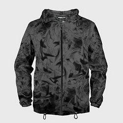Ветровка с капюшоном мужская Черная дымка, цвет: 3D-черный