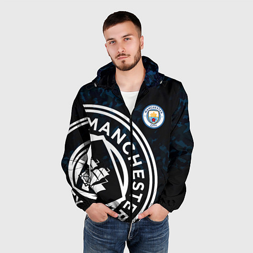Мужская ветровка Manchester City / 3D-Черный – фото 3