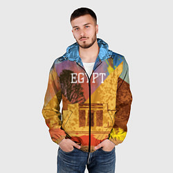 Ветровка с капюшоном мужская Египет Пирамида Хеопса, цвет: 3D-черный — фото 2